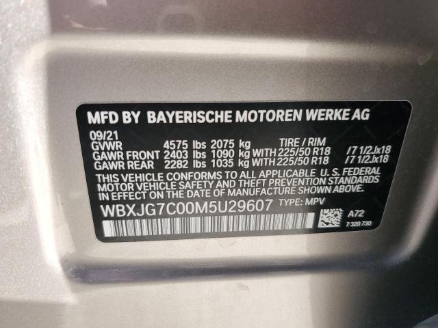 WBXJG7C00M5U29607 - 2021 BMW X1 SDRIVE28I TAN photo 13