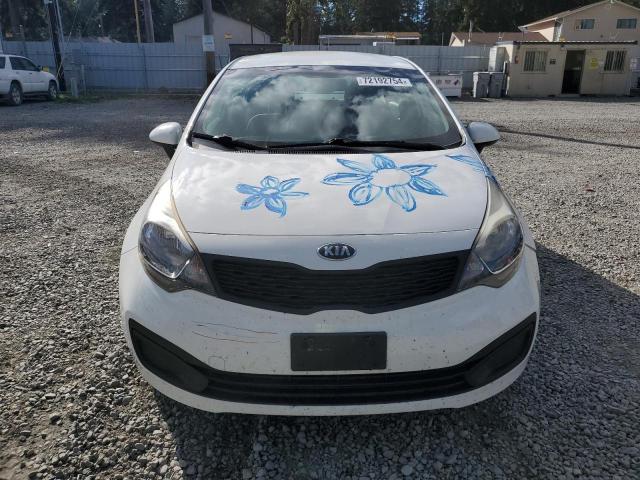 KNADM4A38D6219536 - 2013 KIA RIO LX WHITE photo 5