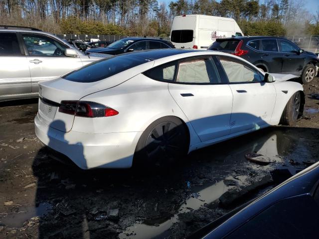 5YJSA1E50NF471509 - 2022 TESLA MODEL S WHITE photo 3