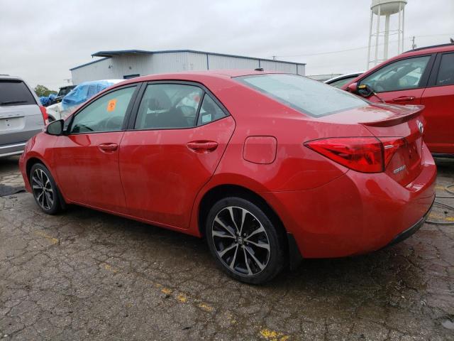 2T1BURHE0KC239722 - 2019 TOYOTA COROLLA L RED photo 2