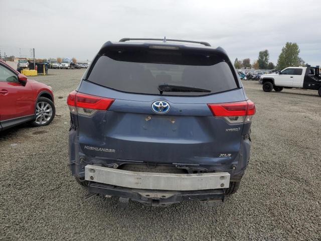 5TDJGRFH3HS032886 - 2017 TOYOTA HIGHLANDER HYBRID BLUE photo 6