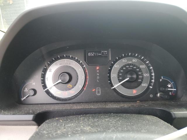 5FNRL5H68CB051935 - 2012 HONDA ODYSSEY EXL WHITE photo 9