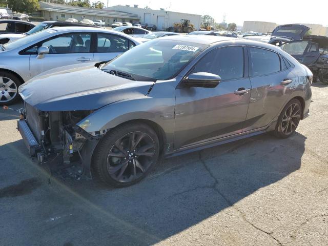 SHHFK7H94JU404467 - 2018 HONDA CIVIC SPORT TOURING GRAY photo 1