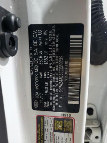 3KPA24AB6JE080239 - 2018 KIA RIO LX WHITE photo 13