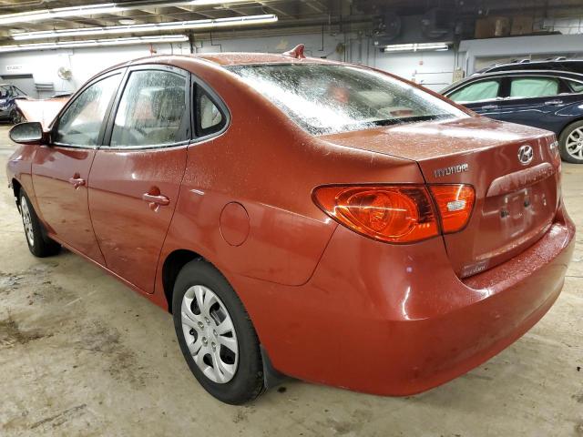 KMHDU46D69U746770 - 2009 HYUNDAI ELANTRA GLS RED photo 2