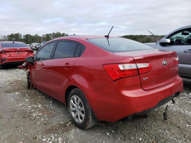 KNADM4A38F6502098 - 2015 KIA RIO LX RED photo 2