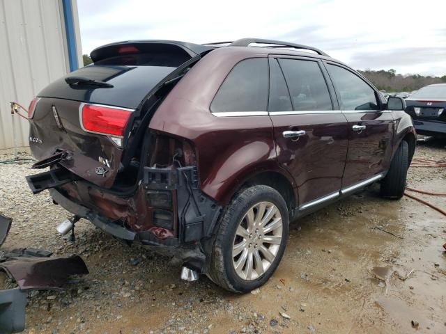 2LMDJ6JK6CBL14871 - 2012 LINCOLN MKX BURGUNDY photo 3