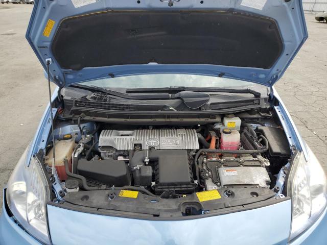 JTDKN3DPXC3027664 - 2012 TOYOTA PRIUS PLUG BLUE photo 11