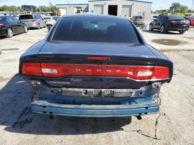 2C3CDXBG1EH191634 - 2014 DODGE CHARGER SE BLUE photo 6