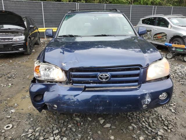 JTEEP21A640005287 - 2004 TOYOTA HIGHLANDER BLUE photo 5