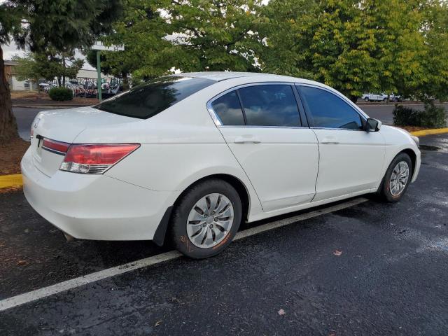 1HGCP2F34CA029684 - 2012 HONDA ACCORD LX WHITE photo 3