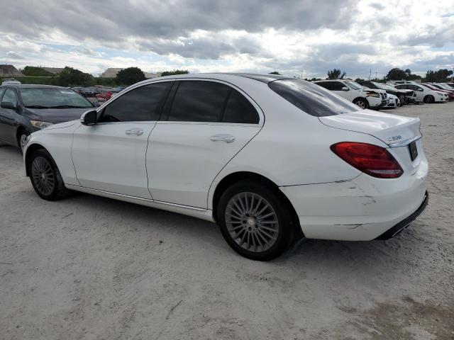 55SWF4KB6FU011253 - 2015 MERCEDES-BENZ C 300 4MATIC WHITE photo 2