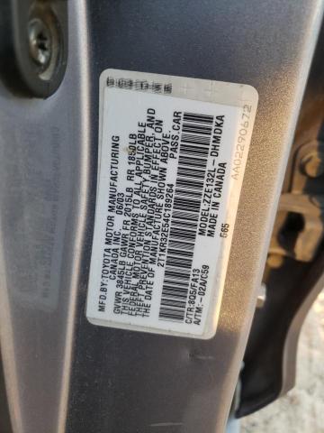 2T1KR32E54C189264 - 2004 TOYOTA COROLLA MA XR BLUE photo 12