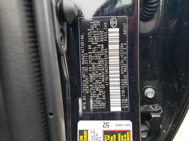 4T1G11AK2PU793785 - 2023 TOYOTA CAMRY SE NIGHT SHADE BLACK photo 12