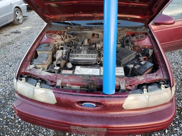 1FALP5848PG331655 - 1993 FORD TAURUS LX BURGUNDY photo 11