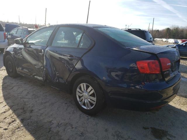 3VW2K7AJ6EM376738 - 2014 VOLKSWAGEN JETTA BASE BLUE photo 2