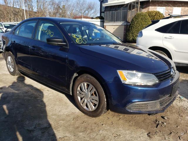 3VW2K7AJ6EM376738 - 2014 VOLKSWAGEN JETTA BASE BLUE photo 4