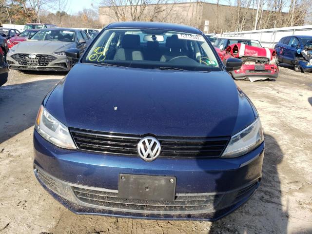 3VW2K7AJ6EM376738 - 2014 VOLKSWAGEN JETTA BASE BLUE photo 5