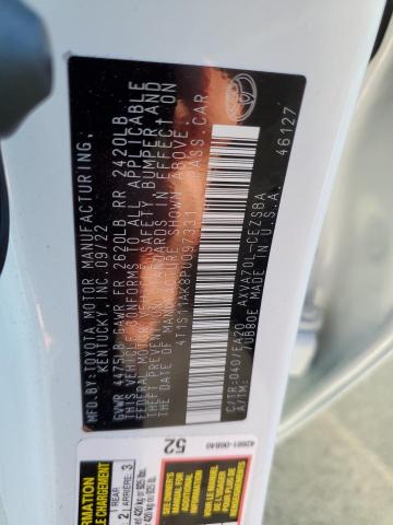 4T1S11AK8PU097331 - 2023 TOYOTA CAMRY SE NIGHT SHADE WHITE photo 12