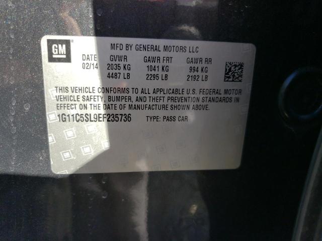 1G11C5SL9EF235736 - 2014 CHEVROLET MALIBU 1LT BLACK photo 13