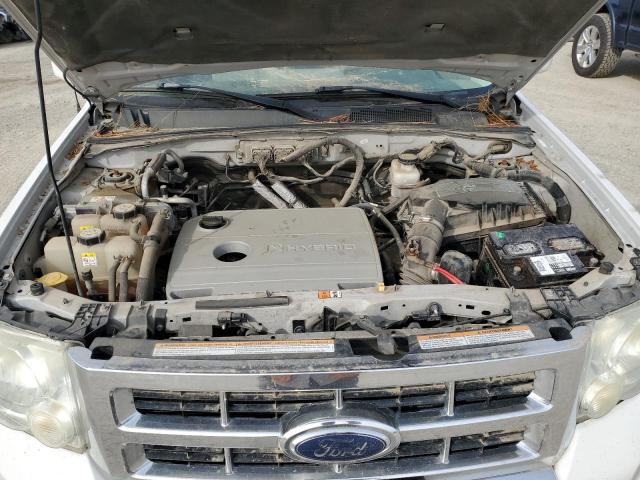 1FMCU59349KB41243 - 2009 FORD ESCAPE HYBRID WHITE photo 12