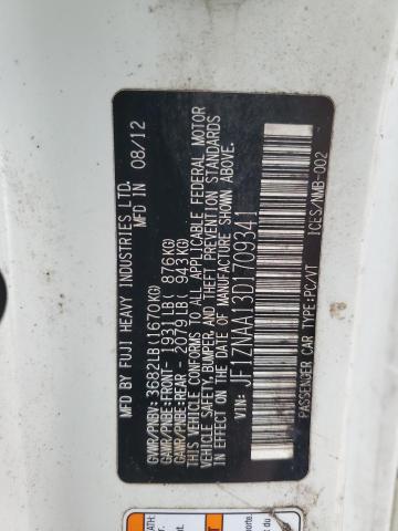 JF1ZNAA13D1709341 - 2013 TOYOTA SCION FR-S თეთრი ფოტო 13