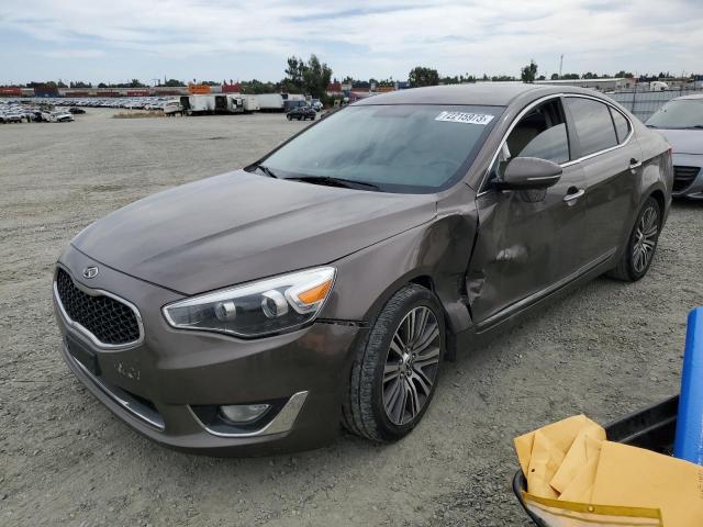 KNALN4D79E5132906 - 2014 KIA CADENZA PREMIUM BROWN photo 1