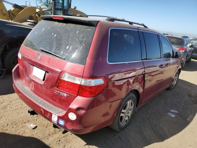 5FNRL38725B017926 - 2005 HONDA ODYSSEY EXL BURGUNDY photo 3