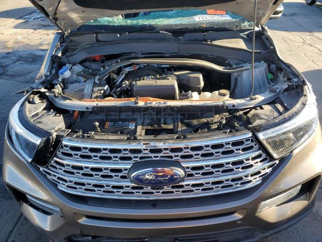 1FM5K8FW0MNA06542 - 2021 FORD EXPLORER LIMITED BROWN photo 11