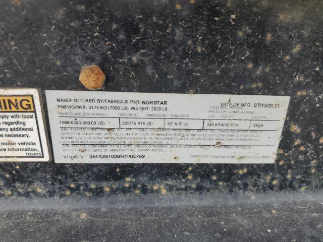 3EUDB1028N1002769 - 2022 UTILITY TRAILER შავი ფოტო 10