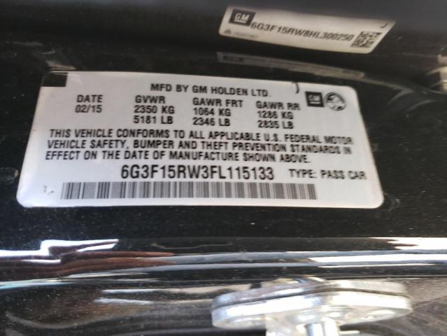 6G3F15RW3FL115133 - 2015 CHEVROLET SS BLACK photo 12