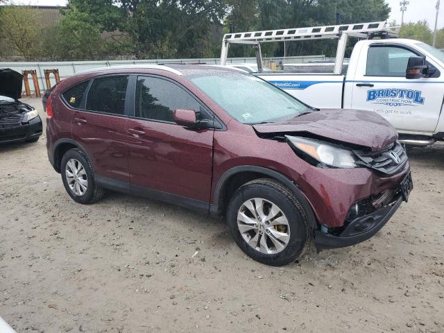 5J6RM4H74DL031139 - 2013 HONDA CR-V EXL BURGUNDY photo 4