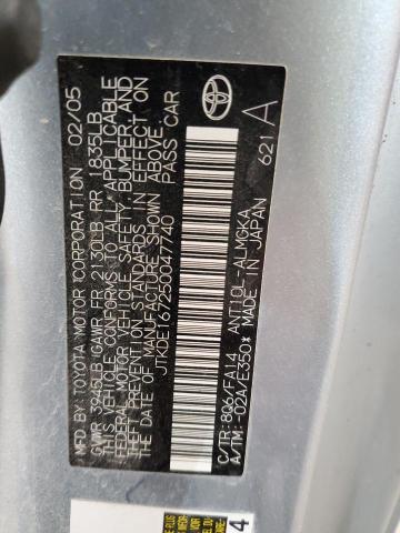 JTKDE167250047740 - 2005 TOYOTA SCION TC ნაცრისფერი ფოტო 12