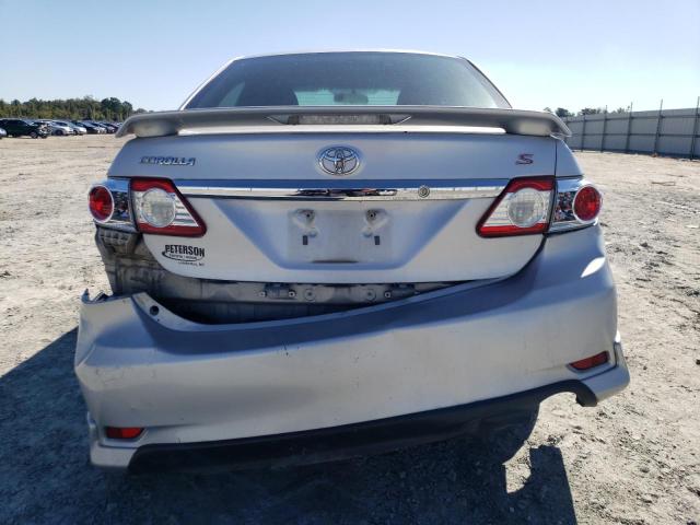 2T1BU4EEXDC944831 - 2013 TOYOTA COROLLA BASE SILVER photo 6