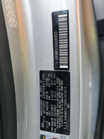 KNDMB5C18G6181823 - 2016 KIA SEDONA LX SILVER photo 13