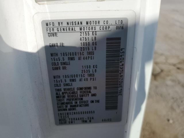 3N63M0ZN9GK690959 - 2016 CHEVROLET CITY EXPRE LT 白色 照片 13