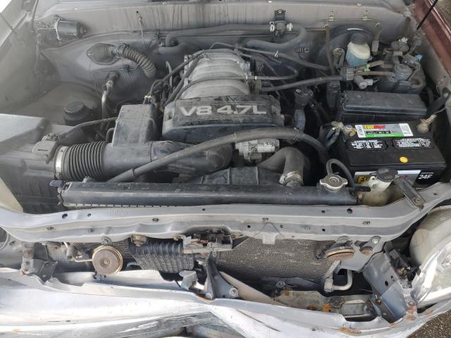 5TBRT3410YS026795 - 2000 TOYOTA TUNDRA ACCESS CAB ნაცრისფერი ფოტო 11