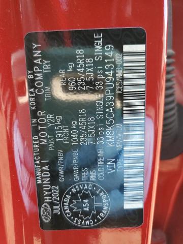 KM8K5CA39PU943149 - 2023 HYUNDAI KONA LIMITED RED photo 14