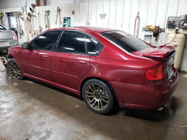 4S3BL676694212128 - 2009 SUBARU LEGACY 2.5 GT RED photo 2