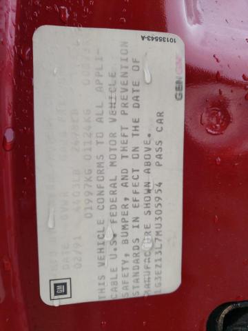 1G3EZ13L7MU305954 - 1991 OLDSMOBILE TORONADO RED photo 12