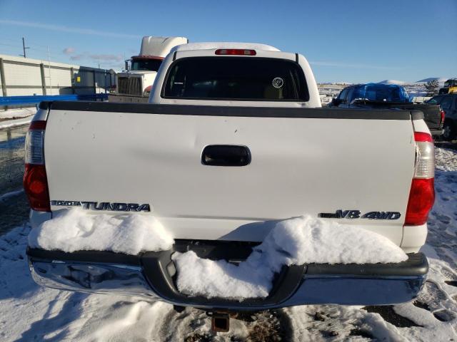 5TBDT44186S518150 - 2006 TOYOTA TUNDRA DOUBLE CAB SR5 WHITE photo 6