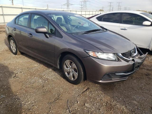 19XFB2F5XEE023934 - 2014 HONDA CIVIC LX GRAY photo 4