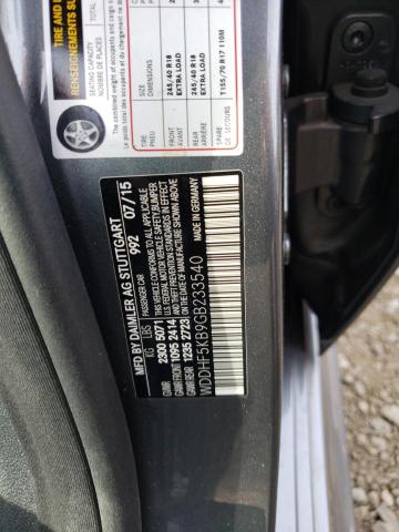 WDDHF5KB9GB233540 - 2016 MERCEDES-BENZ E 350 GRAY photo 12