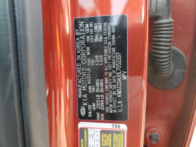 KNDJ23AU0L7052337 - 2020 KIA SOUL LX ORANGE photo 14