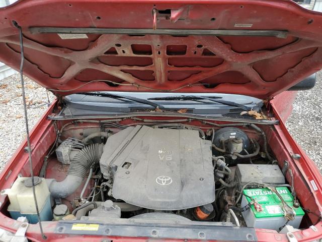 5TEUU42N89Z655882 - 2009 TOYOTA TACOMA ACCESS CAB წითელი ფოტო 11