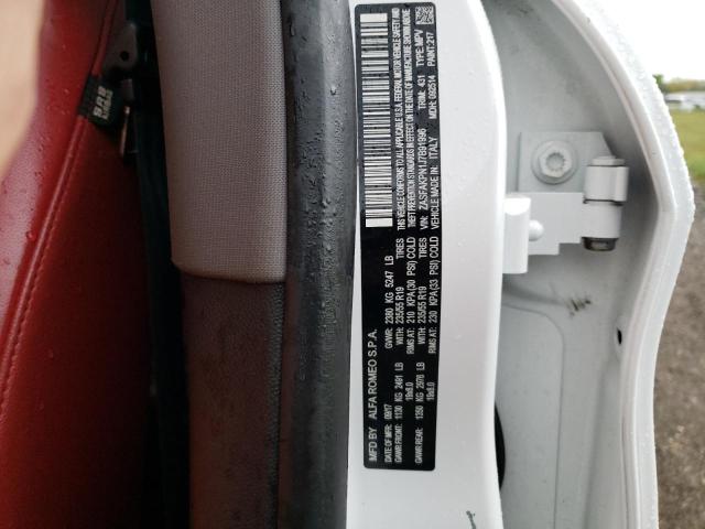 ZASFAKPN1J7B91996 - 2018 ALFA ROMEO STELVIO SPORT Weiß Foto 14