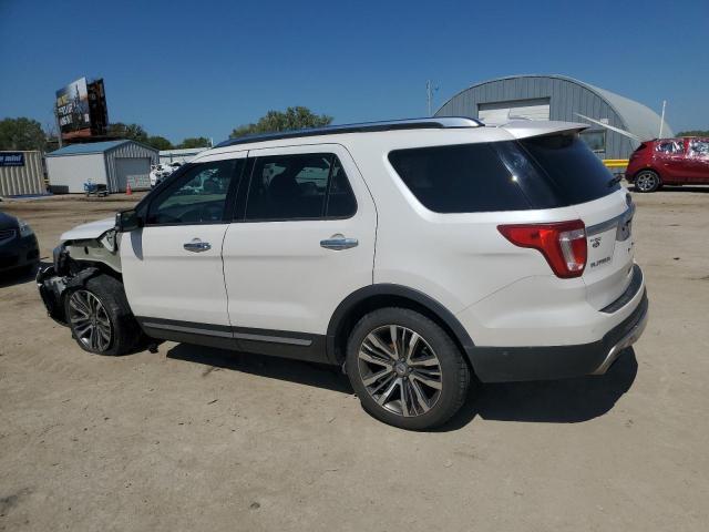 1FM5K8HT2HGC89412 - 2017 FORD EXPLORER PLATINUM WHITE photo 2