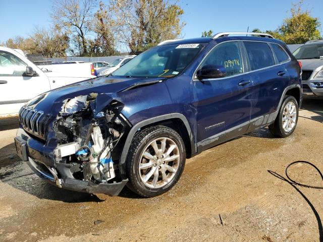 1C4PJLDB1GW157780 - 2016 JEEP CHEROKEE LIMITED BLUE photo 1