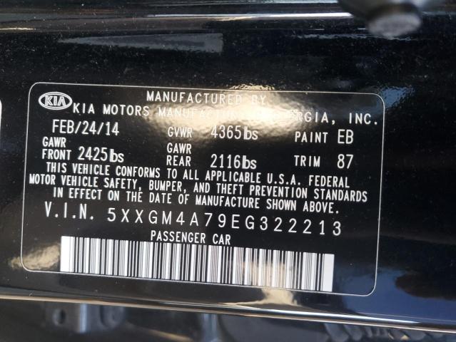 5XXGM4A79EG322213 - 2014 KIA OPTIMA LX BLACK photo 12