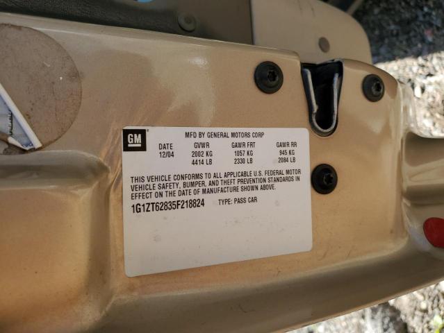 1G1ZT62835F218824 - 2005 CHEVROLET MALIBU MAXX LS 金色 照片 12